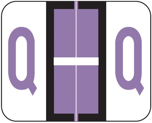 Tab Products Match TPAV Series Alpha Roll Labels - Letter Q - Lilac