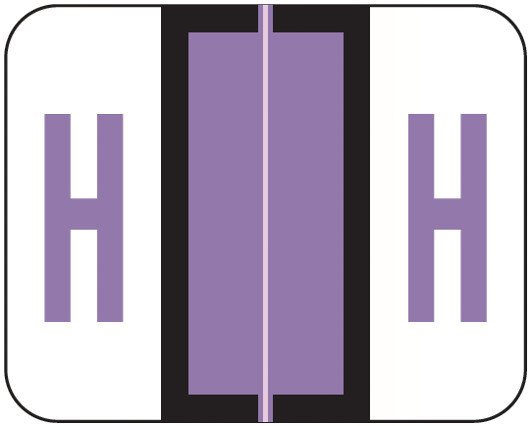 Smead BCCS Match TPPK Series Alpha Sheet Labels - Letter H - Lilac