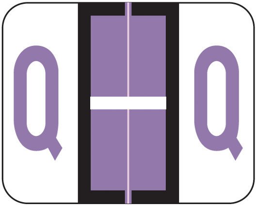 Smead BCCS Match TPPK Series Alpha Sheet Labels - Letter Q - Lilac