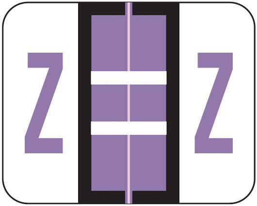 Smead BCCS Match TPPK Series Alpha Sheet Labels - Letter Z - Lilac