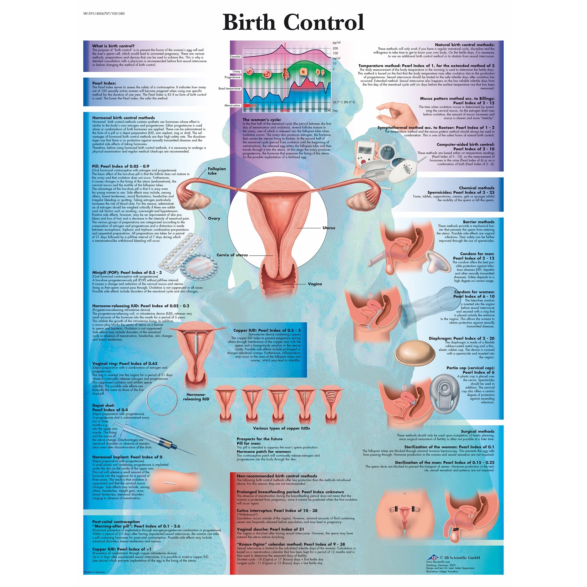 3B Scientific Birth Control Chart