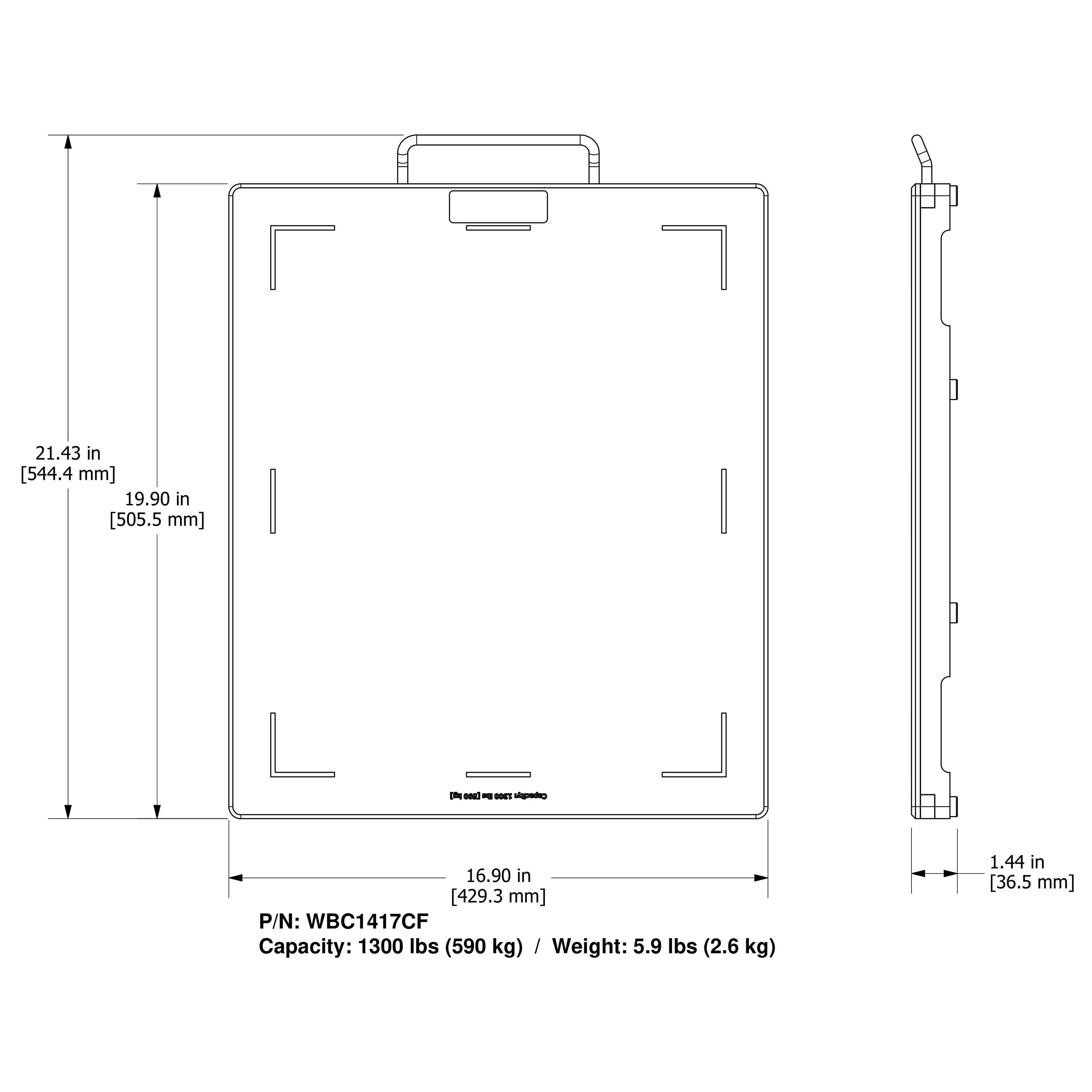 Weight Bearing Protective Cover with Carbon Fiber for 14