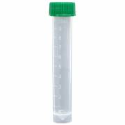 Transport Tubes 10mL - PP Self-Standing Conical Bottom with Unassembled PE Green Screw Cap (Case of 1000)