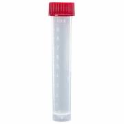 Transport Tubes 10mL - PP Self-Standing Conical Bottom with Unassembled PE Red Screw Cap (Case of 1000)