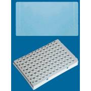BRAND Polypropylene White 96-Well Real-Time PCR (qPCR) Plates - Well Volume 0.15mL - Low Profile - With Sealing Films