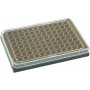 BRANDplates cellGrade Premium Treated Sterile Surface 96-Well Plate - Black, Transparent F-Bottom