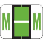 Tab Products 1283 Match Alpha Roll Labels - Letter M - Light Green