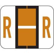 Tab Products 1283 Match Alpha Roll Labels - Letter R - Brown