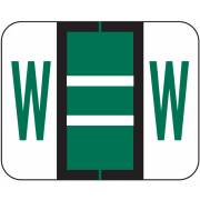 Tab Products 1286 Match Alpha Sheet Labels - Letter W - Dark Green