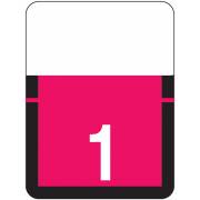 Tab Products 1306 Match Numeric Color Roll Labels - Number 1 - Red