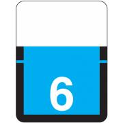 Tab Products 1306 Match Numeric Color Roll Labels - Number 6 - Blue