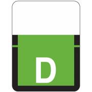 Tab Products 1307 Match Alpha Roll Labels - Letter D - Light Green Label