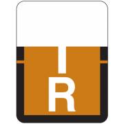 Tab Products 1307 Match Alpha Roll Labels - Letter R - Brown Label