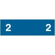 AMES L-A-00134RB Match AENP Series Numeric Color Roll Labels - Number 2 - Blue