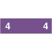 AMES L-A-00134RB Match AENP Series Numeric Color Roll Labels - Number 4 - Purple