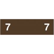 AMES L-A-00134RB Match AENP Series Numeric Color Roll Labels - Number 7 - Brown