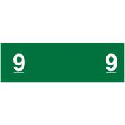 AMES L-A-00134RB Match AENP Series Numeric Color Roll Labels - Number 9 - Green