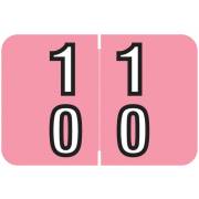 Barkley FDBKM Match BADM Series Numeric Roll Labels - Number 10 To 19 - Pink