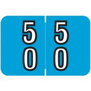 Barkley FDBKM Match BADM Series Numeric Roll Labels - Number 50 To 59 - Blue