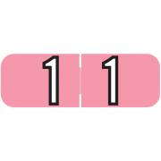 Barkley FNBAM Match BANM Series Numeric Roll Labels - Number 1 - Pink