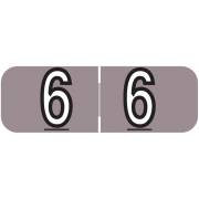 Barkley FNBAM Match BANM Series Numeric Roll Labels - Number 6 - Lavender