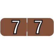 Barkley FNBAM Match BANM Series Numeric Roll Labels - Number 7 - Brown