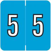 Barkley FNBRM Match BKNM Series Numeric Roll Labels - Number 5 - Blue