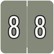 Barkley FNBRM Match BKNM Series Numeric Roll Labels - Number 8 - Gray