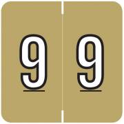 Barkley FNBRM Match BKNM Series Numeric Roll Labels - Number 9 - Gold