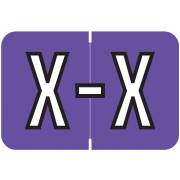 Barkley FABKM Match BRPK Series Alpha Sheet Labels - Letter X - Purple Label