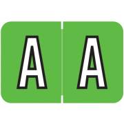 Barkley FABEM Match BXAM Series Alpha Roll Labels - Letter A - Green Label