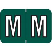 Barkley FABEM Match BXAM Series Alpha Roll Labels - Letter M - Dark Green Label