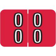 Barkley FDDBM Match BXDM Series Numeric Roll Labels - Number 00 To 09 - Red