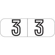 Barkley FNBWM Match BYNM Series Numeric Laminated Roll Labels - Number 3
