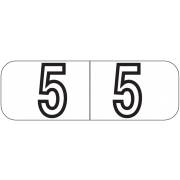 Barkley FNBWM Match BYNM Series Numeric Laminated Roll Labels - Number 5