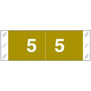 Tabbies 11850 Match CBNM Series Numeric Roll Labels - Number 5 - Gold