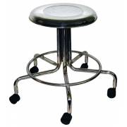 MRI Non-Magnetic Stainless Steel Stool with Dual Wheel Casters - No Backrest - Height Adjustable 21