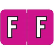 Colwell Jewel Tone Match COAM Series Alpha Roll Labels - Letter F - Fuchsia Label