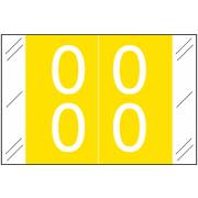 Tabbies 11200 Match CRDM Series Numeric Roll Labels - Number 00 To 09 - Yellow