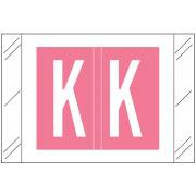 Barkley FASTM Match CTAM Series Alpha Roll Labels - Letter K - Pink Label