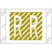 Barkley FASTM Match CTAM Series Alpha Roll Labels - Letter R - Gold and White Label