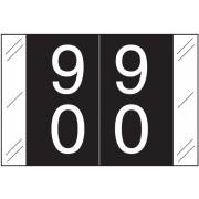 Barkley FDSTM Match CTDM Series Numeric Roll Labels - Number 90 To 99 - Black