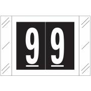 Barkley FNSTM Match CTNM Series Numeric Roll Labels - Number 9 - Black