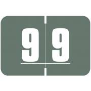 Digi Color Match DCNM Series Numeric Roll Labels - Number 9 - Gray