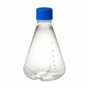 Erlenmeyer Flask, Polycarbonate, with PP Vented Screw Cap, Baffled Bottom - 1000mL (Case of 6)