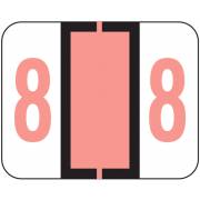 File Doctor Match FDNV Series Numeric Roll Labels - Number 8 - Pink