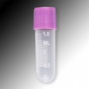 Sample Tubes 2mL - External Threads - Round Bottom - Polypropylene - Graduated & Marking Area