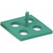 Floating Foam Tube Rack for 50mL Tubes 4-Well - Green Color - Diamond Shape