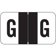 Jeter 0200 Match JAAM Series Alpha Roll Labels - Letter G - Black