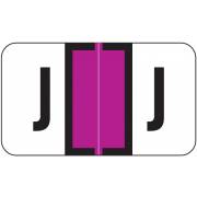 Jeter 0200 Match JAAM Series Alpha Roll Labels - Letter J - Purple